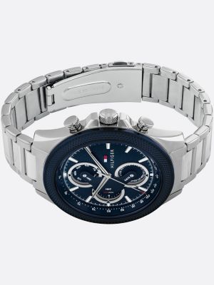 Reloj deportivo de acero inoxidable, Plata