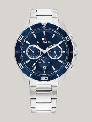 Blue dial sports watch hot sale