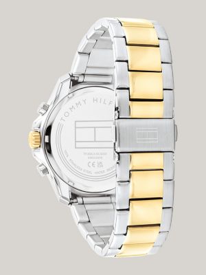 Tommy Hilfiger Watch Th. 248.1.20.1820 Stainless Steel Blue Face Gold Trim