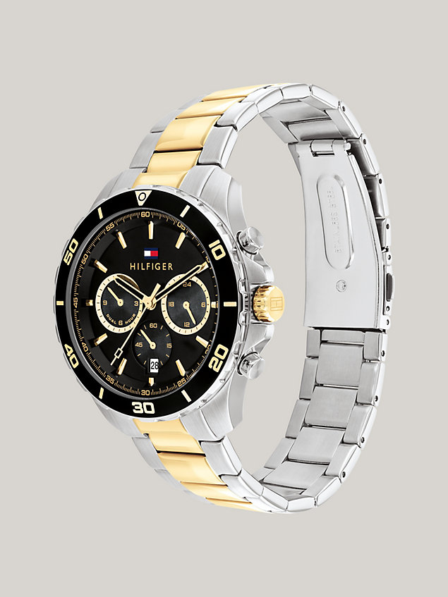 multi sportowy zegarek z czarną tarczą dla mężczyźni - tommy hilfiger