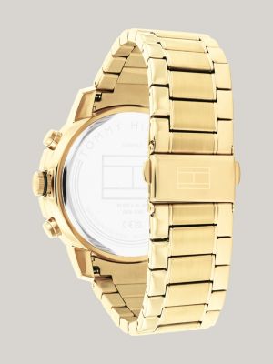 reloj deportivo chapado en oro gold de hombres tommy hilfiger