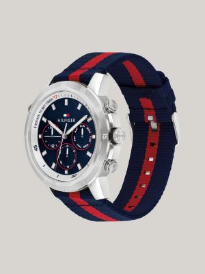 Marineblaue Edelstahl-Uhr mit Tommy-Armband | Blau | Tommy Hilfiger