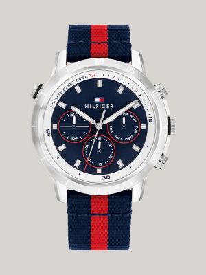 reloj con esfera azul marino blue de hombres tommy hilfiger