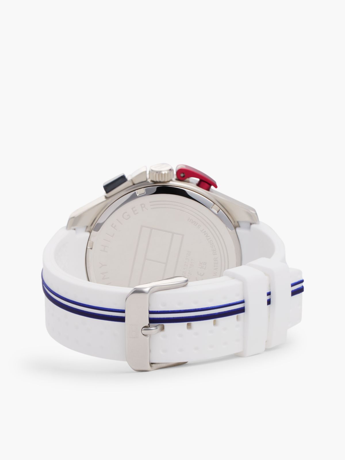 White Silicone Strap Chronograph Watch — White