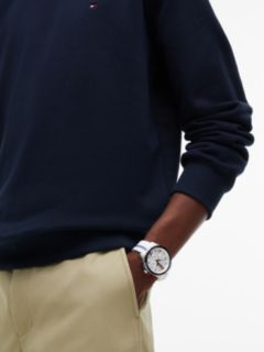White Silicone Strap Chronograph Watch — White 4