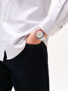 Stainless Steel Ombré Bezel Chronograph Watch — Silver 4
