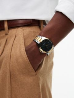 Two-Tone Green Dial Chain-Link Watch — Multi 4