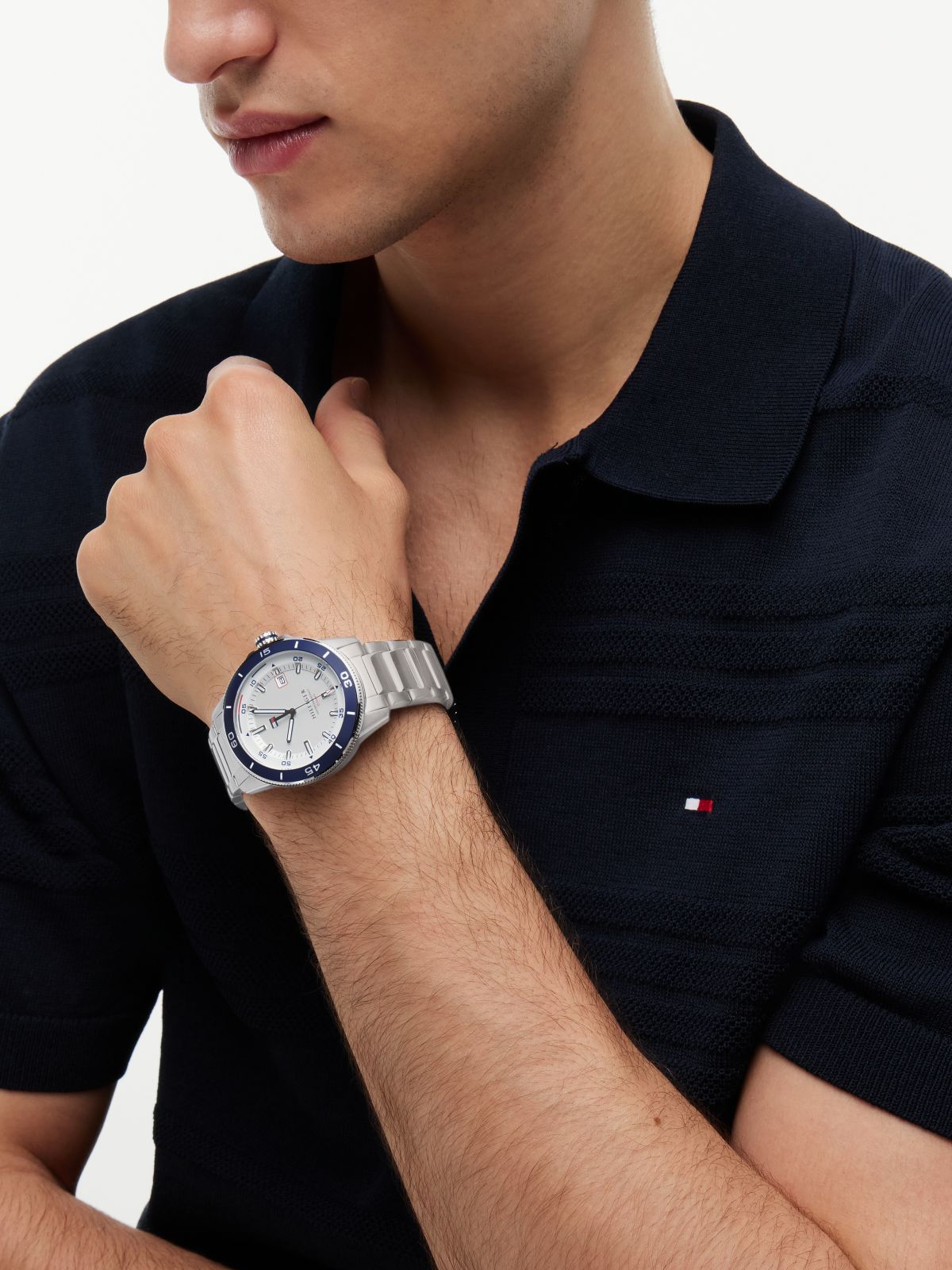 Stainless Steel Black Watch — Black