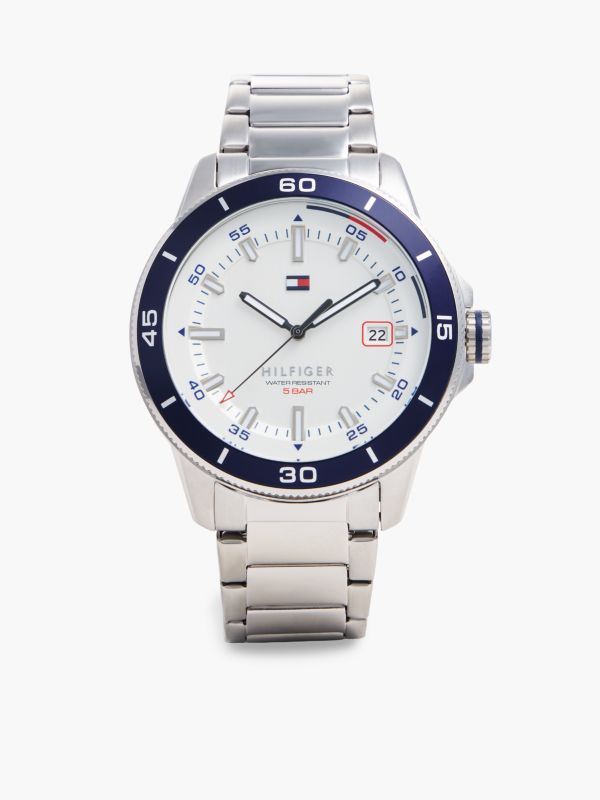 Stainless Steel Black Watch — Black