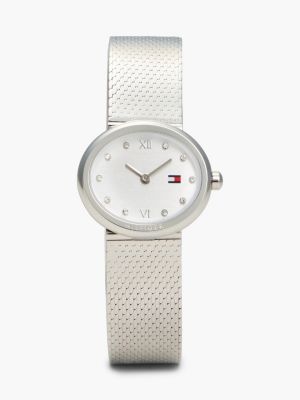 silver stainless steel watch for men tommy hilfiger