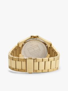 Black Dial Gold-Plated Chain-Link Watch — Gold 2