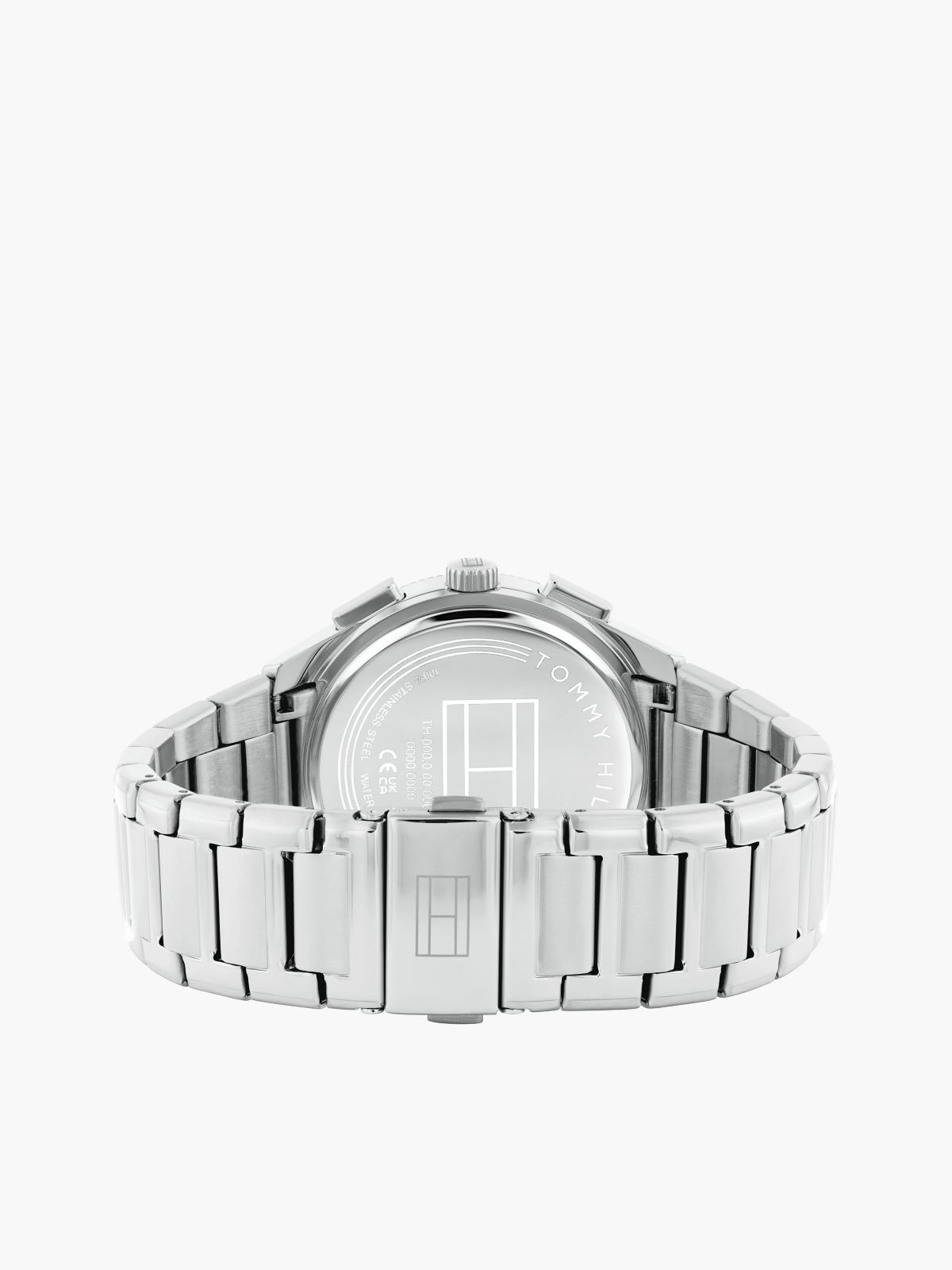 Blue Dial Stainless Steel Chain-Link Watch — Silver