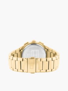 Black Dial Gold-Plated Stainless Steel Chain-Link Watch — Gold 2