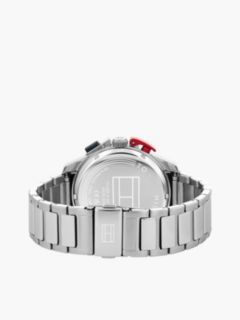Blue Dial Stainless Steel Chronograph Watch — Silver 2