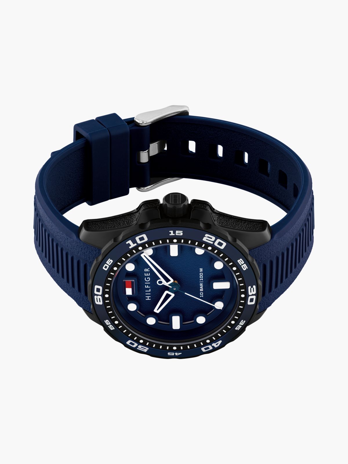 Blue Silicone Strap Watch — Blue