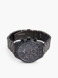 Black Ionic Plated Stainless Steel Chronograph Watch — Black 3