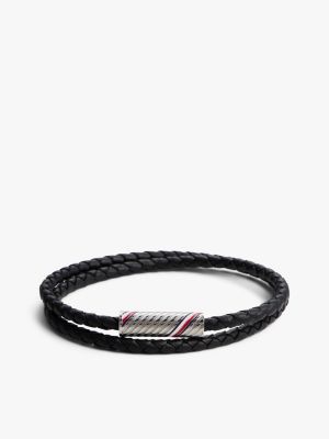 silver mesh-armbanduhr und armband im geschenkset für herren - tommy hilfiger