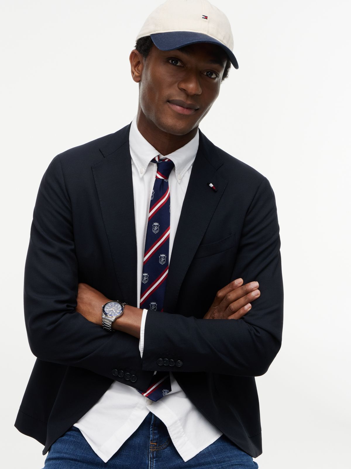 Wool Blend Blazer — Blue