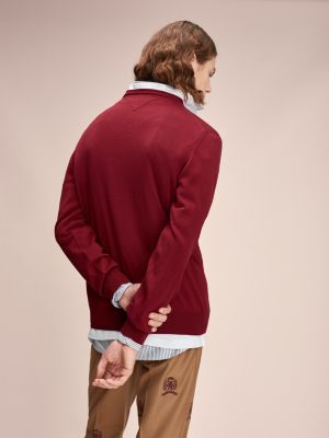 red tommy jumper