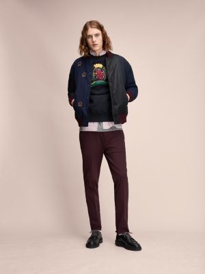 tommy jeans crest collection navy crew neck sweatshirt