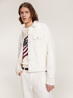 tommy hilfiger denim jacket white