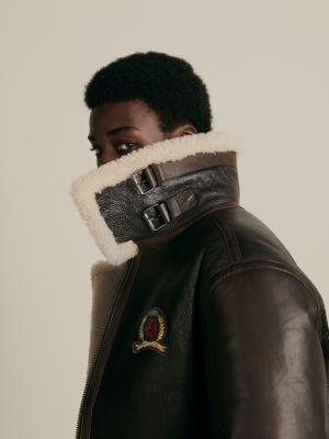 tommy hilfiger shearling aviator jacket