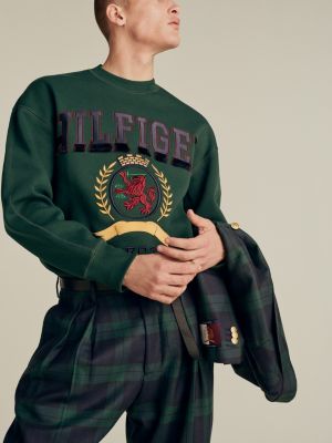 Crest Embroidery Relaxed Fit Sweatshirt 