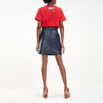 tommy hilfiger leather skirt