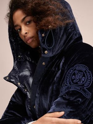 tommy hilfiger blue velvet jacket