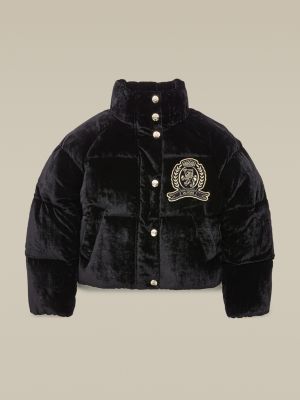 Crest Down-Filled Velvet Puffer Jacket 