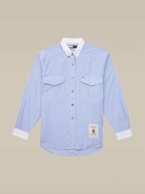 Pure Cotton Ithaca Stripe Shirt | BLUE 