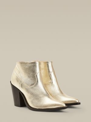 tommy hilfiger metallic heeled chelsea boot