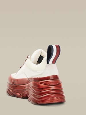 tommy hilfiger chunky leather trainers