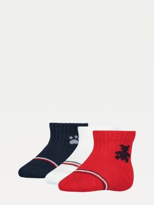 Lot De 3 Paires De Chaussettes Bebe Bleu Tommy Hilfiger