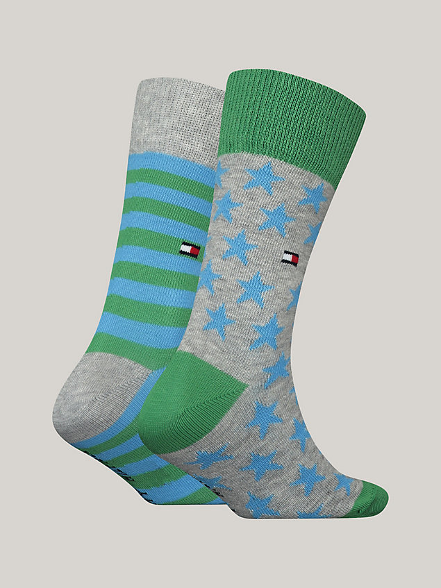 green 2-pack classics star socks for newborn tommy hilfiger