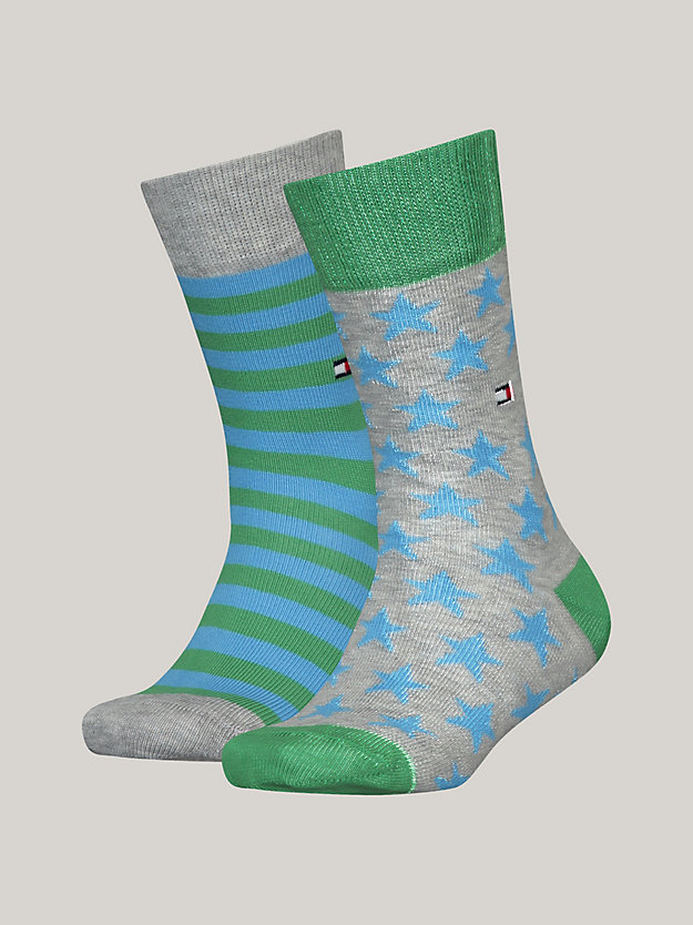 2er-Pack Classics Socken mit Sternen | Grün | Tommy Hilfiger