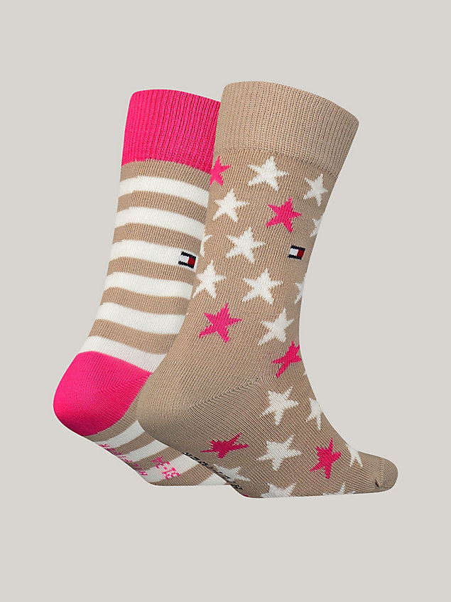 brown 2-pack classics star socks for newborn tommy hilfiger