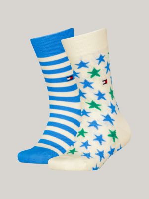 lot de 2 paires de chaussettes à motifs blue pour enfant unisexe tommy hilfiger