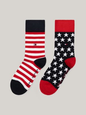 blue 2-pack stars and stripes socks for kids unisex tommy hilfiger