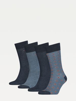 4-Pack Knee-High Socks Gift Box | BLUE 