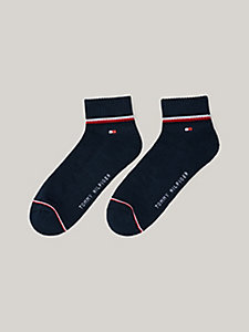 blue 2-pack iconic ankle socks for men tommy hilfiger