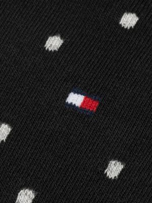 black 1-pack metallic dot socks for women tommy hilfiger