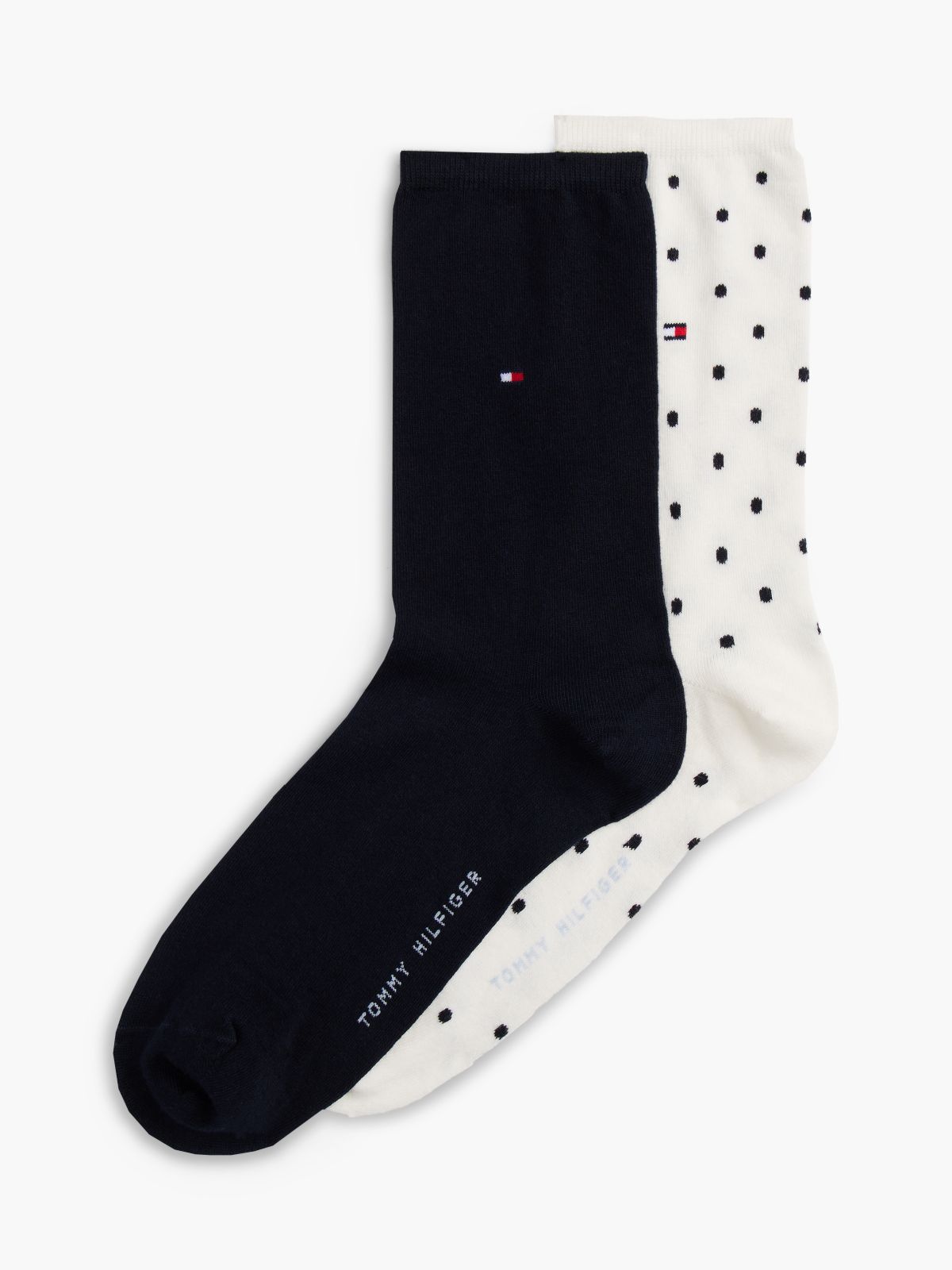 2-Pack Polka Dot Socks — White