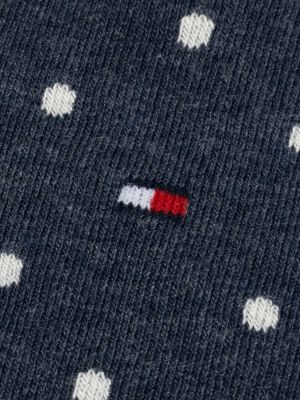 blue 1-pack metallic dot socks for women tommy hilfiger