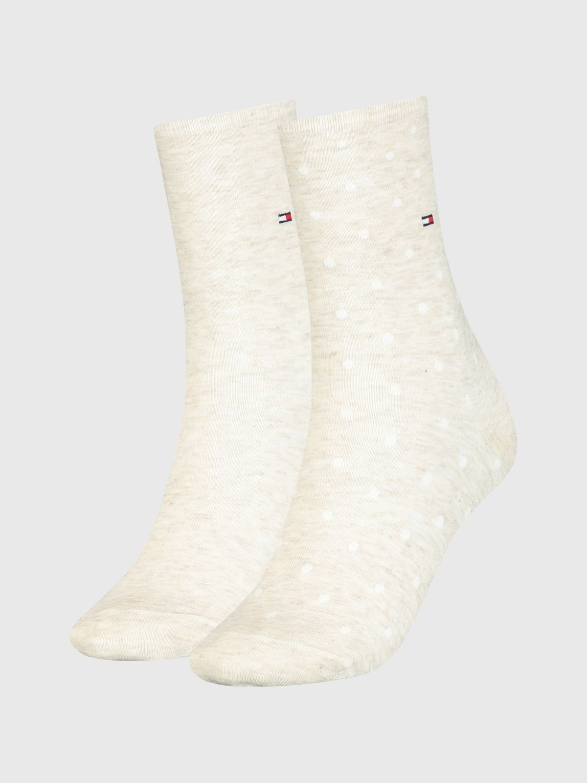 2-Pack Polka Dot Socks — Beige
