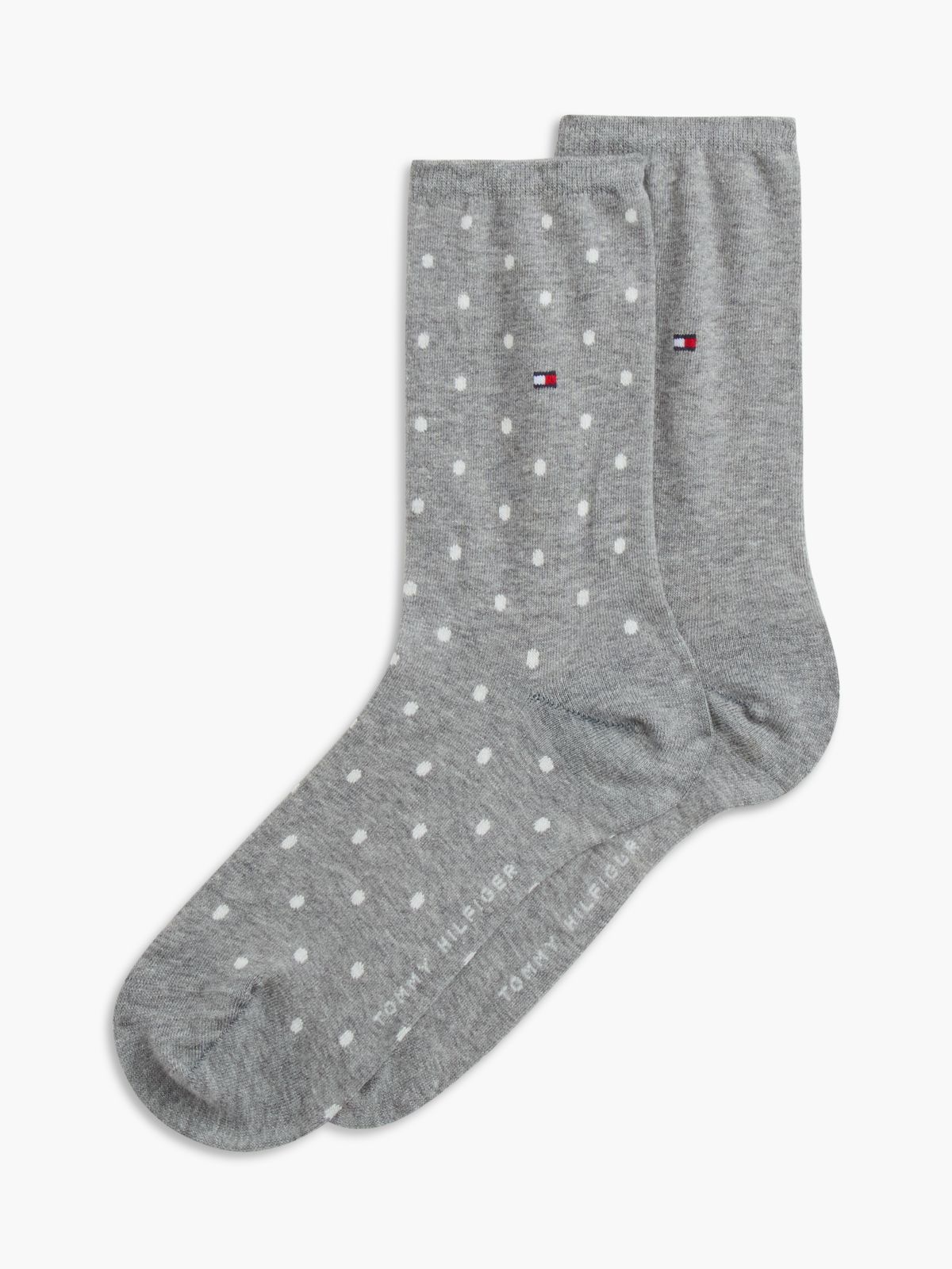 2-Pack Polka Dot Socks — Grey
