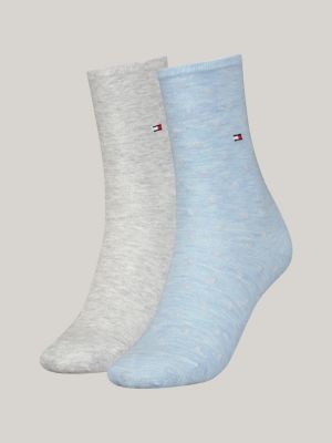 2 pares de calcetines altos para mujer Tommy Hilfiger 701223809 Marshmallow  001