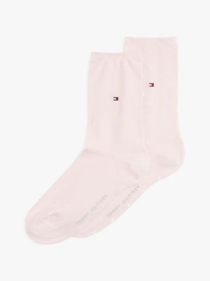 pink 1-pack metallic dot socks for women tommy hilfiger