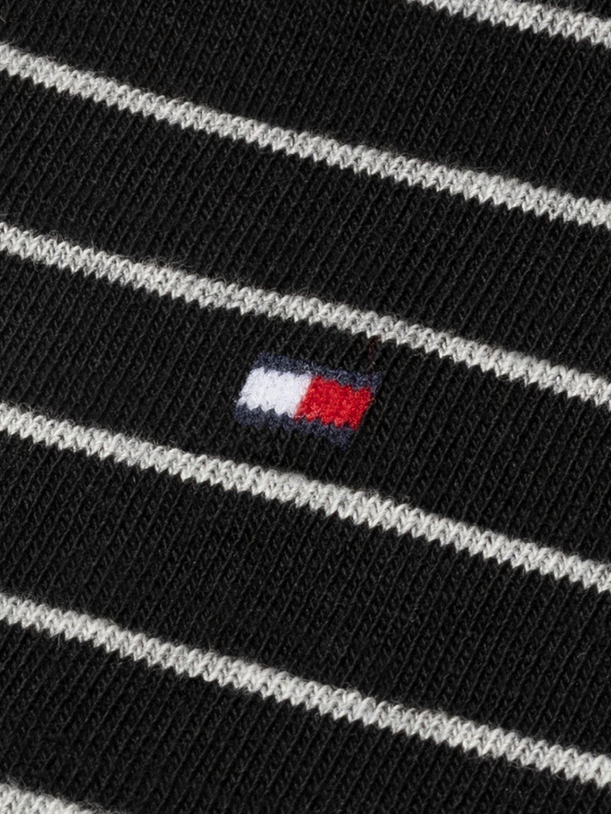 2-Pack Flag Embroidery Stripe Ankle Socks — Black
