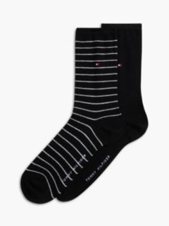 2-Pack Flag Embroidery Stripe Ankle Socks — Black 1